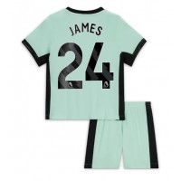 Chelsea Reece James #24 Tredje trøje Børn 2023-24 Kortærmet (+ Korte bukser)